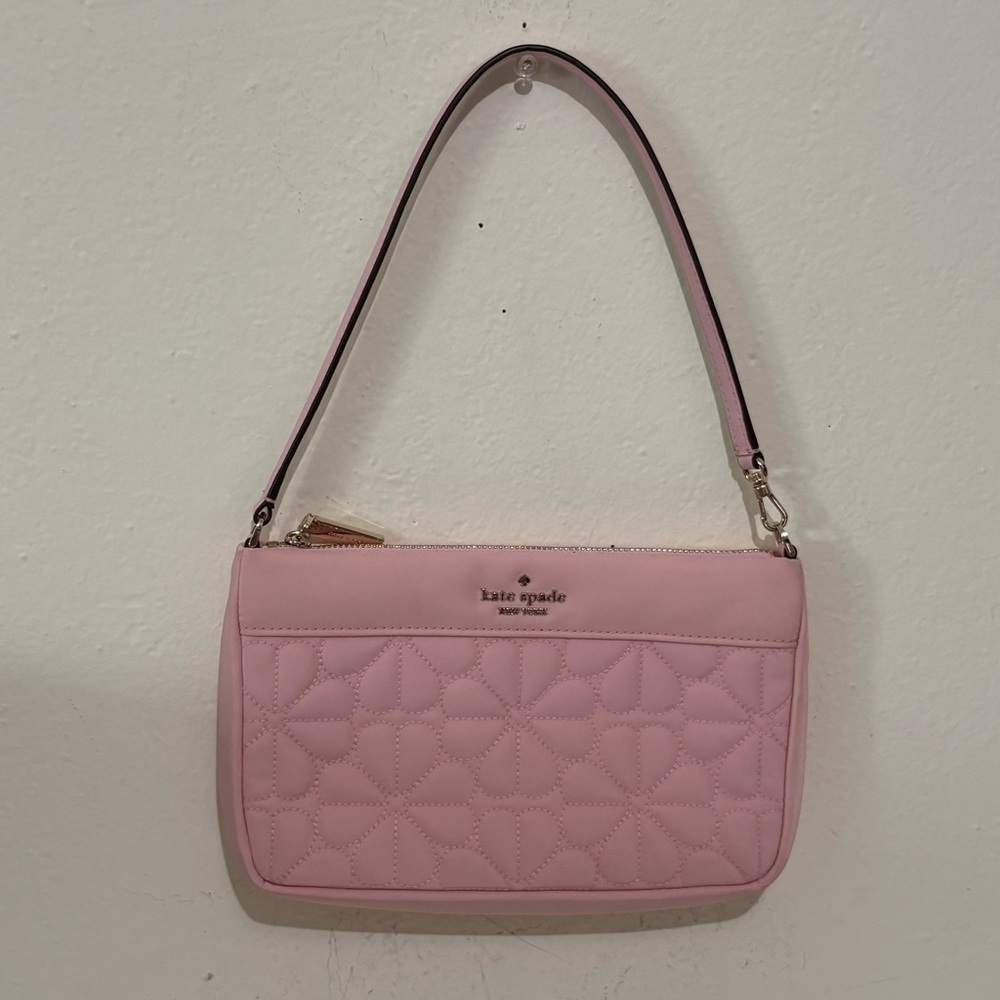 Kate Spade Pink Quilted Flower Mini Purse / Wristlet